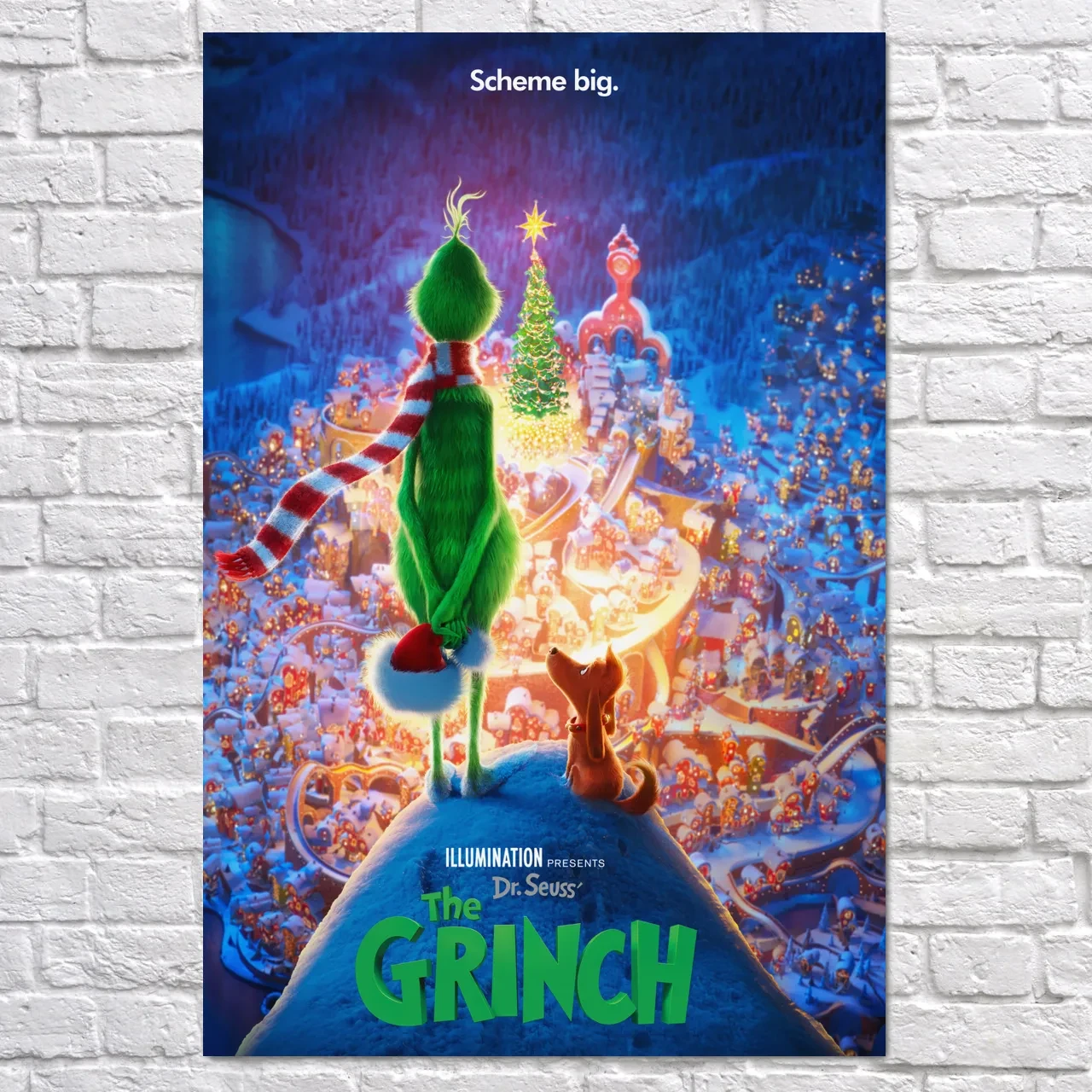 Плакат "Грінч і Макс дивляться на місто, Grinch (2018)", 60×40см