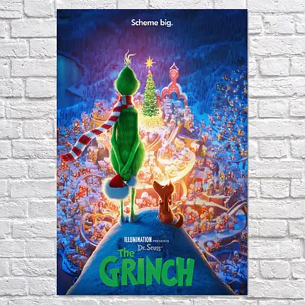 Плакат "Грінч і Макс дивляться на місто, Grinch (2018)", 60×40см, фото 2