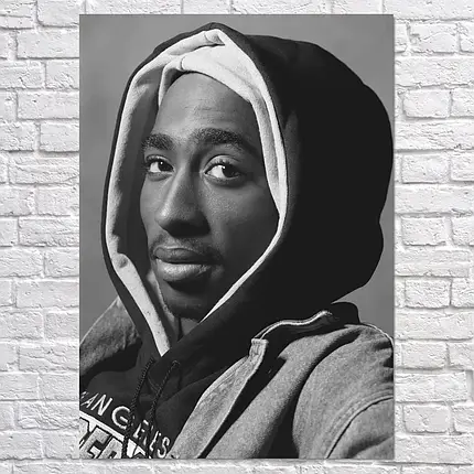 Плакат "Тупак Шакур, Tupac Shakur, 2Pac", 60×43см, фото 2