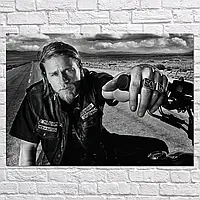 Плакат "Сыны Анархии, Джекс (Чарли Ханнэм), Sons Of Anarchy, SoA", 43×60см