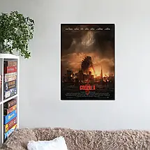 Плакат "Годзілла на фоні міста, Godzilla (2014)", 60×43см, фото 2