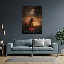 Плакат "Годзілла на фоні міста, Godzilla (2014)", 60×43см, фото 3