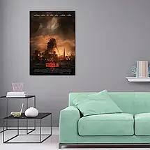 Плакат "Годзілла на фоні міста, Godzilla (2014)", 60×43см, фото 2