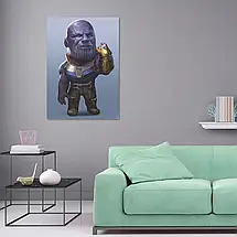 Плакат "Танос, Рукавичка Нескінченності, карикатура, Thanos", 60×43см, фото 2