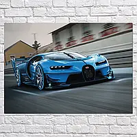 Плакат "Бугатти Вейрон, Bugatti Veyron", 43×60см