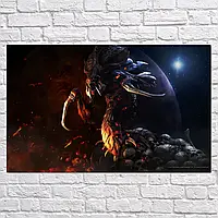 Плакат "Зерг на черепах, Старкрафт, Starcraft", 38×60см