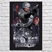 Плакат "Робокоп, Робот-полицейский, RoboCop (1987)", 106×71см