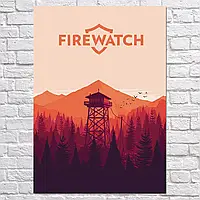 Плакат "Пожарный дозор, Firewatch (2016)", 60×43см
