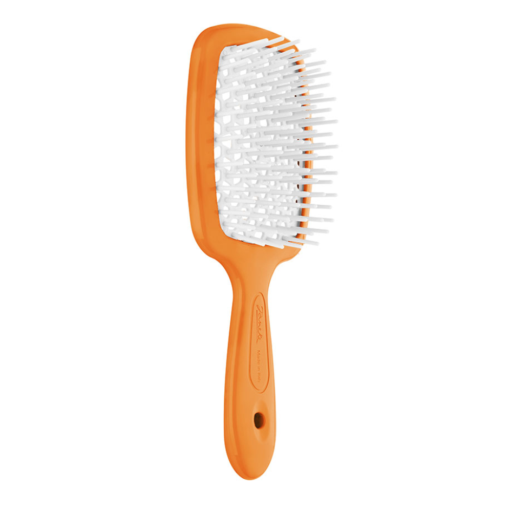 Щітка для волосся Janeke Small Superbrush With Soft Moulded Tips, помаренчий з білим (82SP234 ARA)