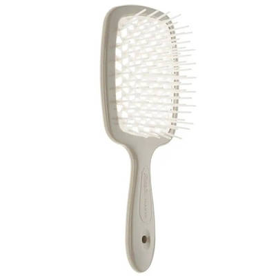 Щітка для волосся Janeke Small Superbrush With Soft Moulded Tips, сіра з білим (94SP234 GRI)