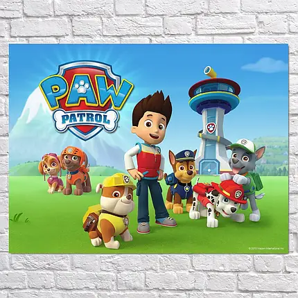 Плакат "Щенячий патруль, Paw Patrol", 45×60см, фото 2