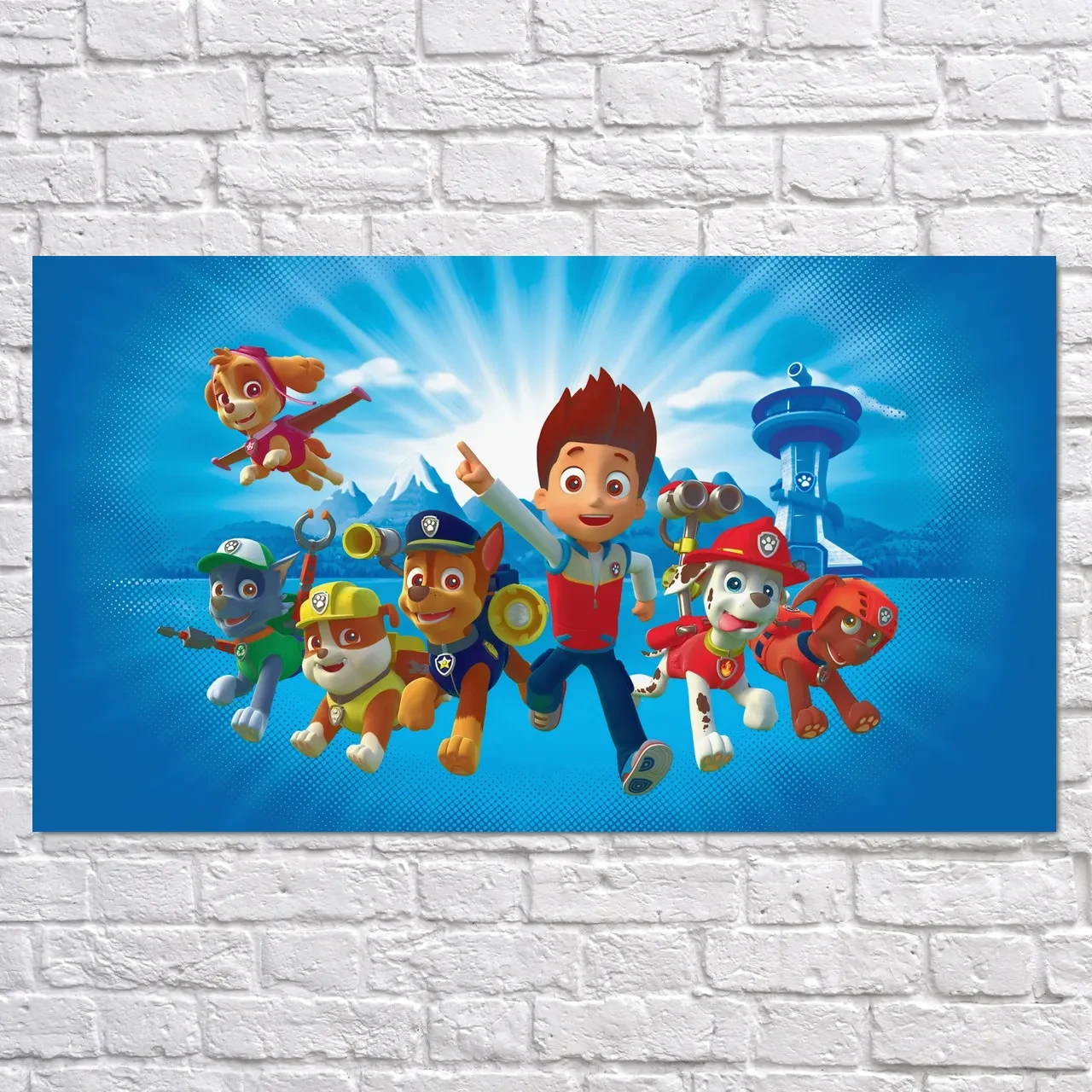 Плакат "Щенячий патруль, Paw Patrol", 34×60см