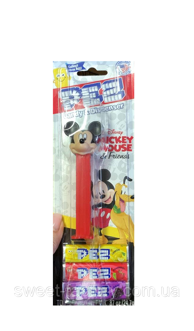 PEZ Candy & Dispenser Disney Mickey Mouse & Friends Mickey Mouse 3s 24g