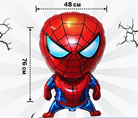 Фольгированный шар Человек паук, фигурный Спайдермен 48х76 см Китай