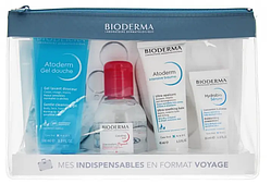 Набір дорожний Bioderma для чутливої шкіри (гель д/душу 100мл, міцелярна вода 100мл, крем 45мл, сироватка 15 мл)