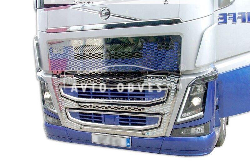 Накладка сетка на капот Volvo FH16 - фото 2 - id-p1694748664