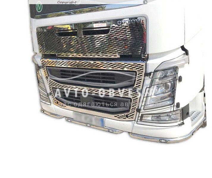 Накладка сетка на капот Volvo FH16 - фото 5 - id-p1694748664