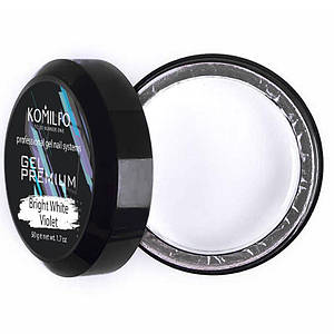 Komilfo Gel Premium Bright White Violet, 50 г