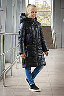 Зимова куртка підліткова пальто оверсайз на дівчинку 10-18 років | Тепла довга курточка пуховик для підлітків дівчат на зиму