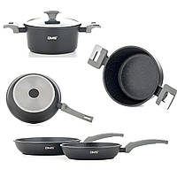 Кухонная посуда для приготовления еды DMS TSM4010CB Набор сковородок с антипригарным покрытием (10 предметов)