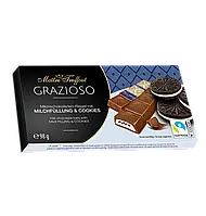 Молочный шоколад с молочным кремом и шоколадным печеньем Grazioso Maître Truffout , 98 гр