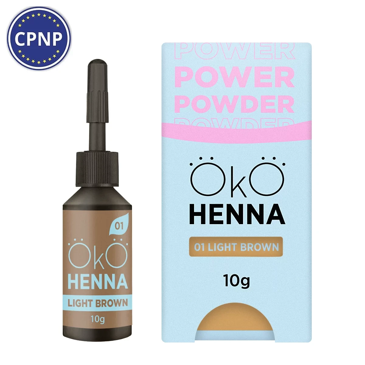 Хна для брів OKO Power Powder, 01 Light Brown, 10 г