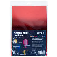 Цветной картон Kite А4, металлизированный 8 листов/8 цветов (K22-420) - Топ Продаж!