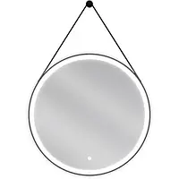 Mexen Reni дзеркало з підсвічуванням для ванної кімнати, кругле 70 см, LED 6000K, антизапотівання, чорниа рама