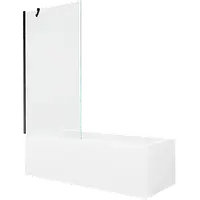 Mexen Cubik прямокутна ванна 160 x 70 см, з боковою панеллю і перегородкою на одну секцію 90 см, чорна -