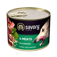 Консервы для собак Savory Dog Gourmand 4 вида мяса 200 г (4820232630389) - Топ Продаж!