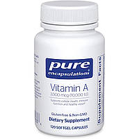 Витамин А Pure Encapsulations, Vitamin A 10000 IU 120 капсул