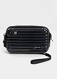Сумка пластикова прямокутна крос-боді через плече чорна, фото 6
