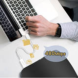 Принтерний кабель Ugreen US241 1.5м USB-C до USB-B 480Mbp, фото 5