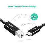 Принтерний кабель Ugreen US241 1.5м USB-C до USB-B 480Mbp, фото 9