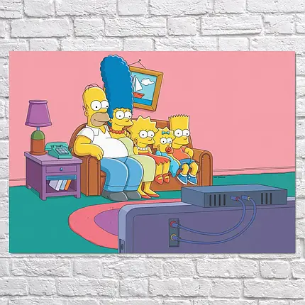 Плакат "Сімпсони, Simpsons", 43×60см, фото 2