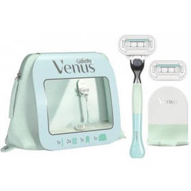 Подарунковий набір Gillette Venus Extra Smooth Sensitive (бритва+2 касети+косметичка+тримач)