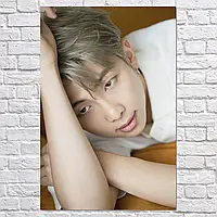 Плакат "БТС, Ким Намджун, Рэп Монстр, Bangtan Boys, BTS, Kim Nam-joon, RM", 60×40см