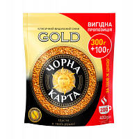 Кофе ЧОРНА КАРТА растворимый 400г, пакет,"Gold" (ck.51051) - Топ Продаж!