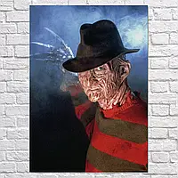Плакат "Кошмар на вулиці В'язів, Nightmare on Elm Street (1984)", 60×43см