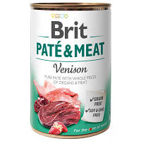 Консервы для собак Brit Pate and Meat со вкусом оленины и курицы 400 г (8595602530328) - Топ Продаж!