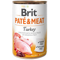 Консервы для собак Brit Pate and Meat со вкусом индейки 400 г (8595602530298) - Топ Продаж!