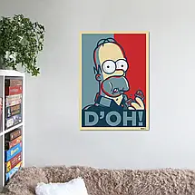 Плакат "Гомер, мінімалістичний, Simpson, D'OH!", 60×42см, фото 2