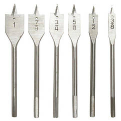 Набір пір'яних свердлів по деревині 6 шт.