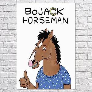 Плакат "Кінь БоДжек, BoJack Horseman", 60×41см
