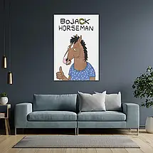 Плакат "Кінь БоДжек, BoJack Horseman", 60×41см, фото 3