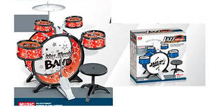 Дитяча іграшкова барабанна установка 1919, 5 шт., тарілка, стільчик