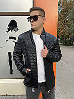 Куртка мужская Fudiao из экокожи 48-58 арт.1606, Цвет Черный, Международный размер L, Размер мужской одежды