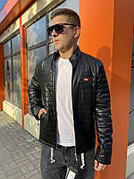 Куртка мужская Fudiao из экокожи 48-56 арт.1615, Цвет Черный, Международный размер L, Размер мужской одежды