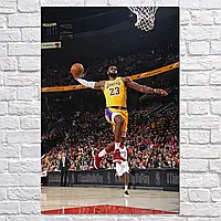 Плакат "Баскетболіст Джеймс Леброн, Lebron James", 60×40см