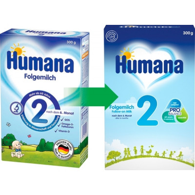 Детская смесь Humana 2 молочна c пребіотиками 300 г (4031244720276) - Вища Якість та Гарантія! - фото 1 - id-p1947735666